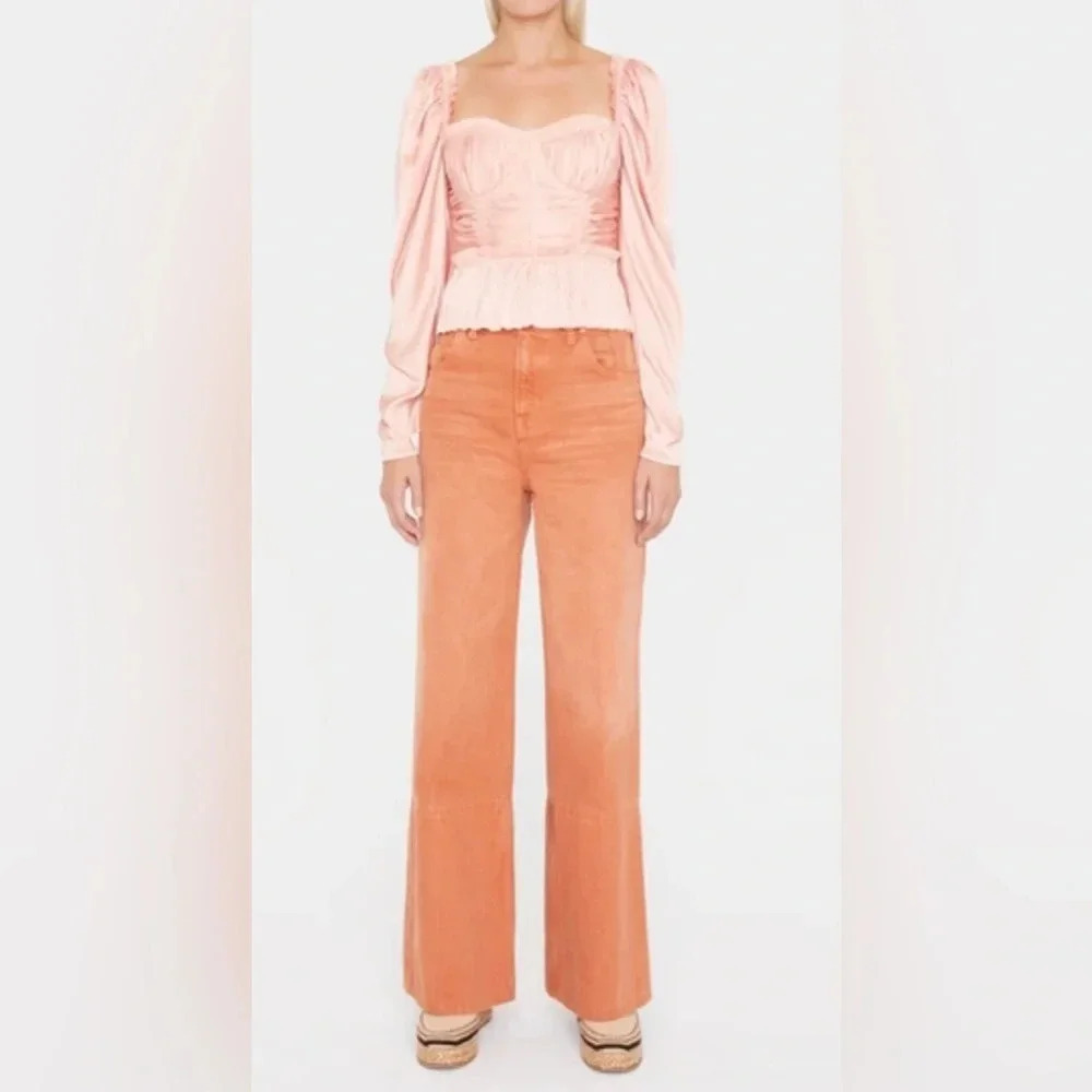 ! ULLA JOHNSON High-rise Wide Jeans In Carnelian Wash